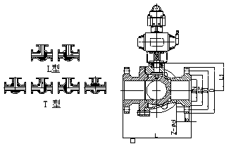 船用氣動(dòng)球閥(圖2) 船用氣動(dòng)球閥結(jié)構(gòu)圖