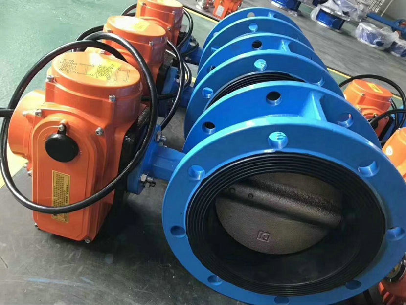 電動(dòng)對(duì)夾式蝶閥尺寸廠(chǎng)家型號(hào)D671X/D6371F（圖2）